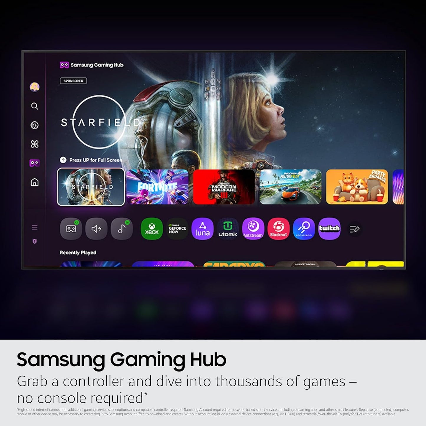 Samsung U8000F 2025 Remote Control Crystal UHD 43-Inch 4K LED Smart TV, 20 Watts (Like New)