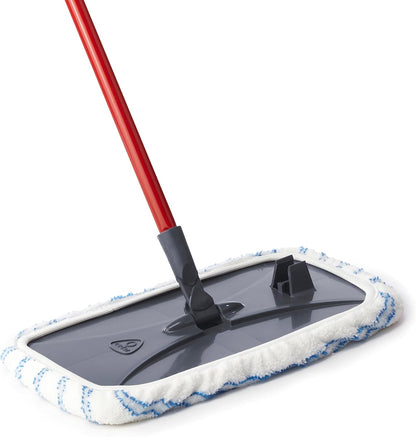 O-Cedar Hardwood Floor Microfiber Mop Dry/Wet Reusable Washable Pad, Red-White (Used, No Retail Box)
