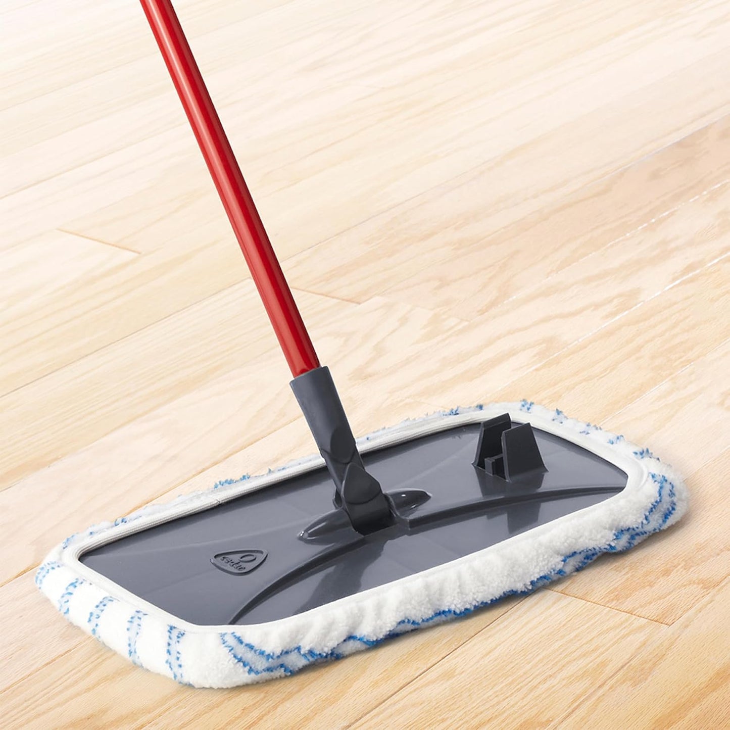 O-Cedar Hardwood Floor Microfiber Mop Dry/Wet Reusable Washable Pad, Red-White (Used, No Retail Box)