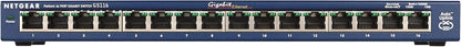 NETGEAR 16-Port Gigabit Ethernet Unmanaged Switch (GS116NA),PC/Wall Mount, Black (New)