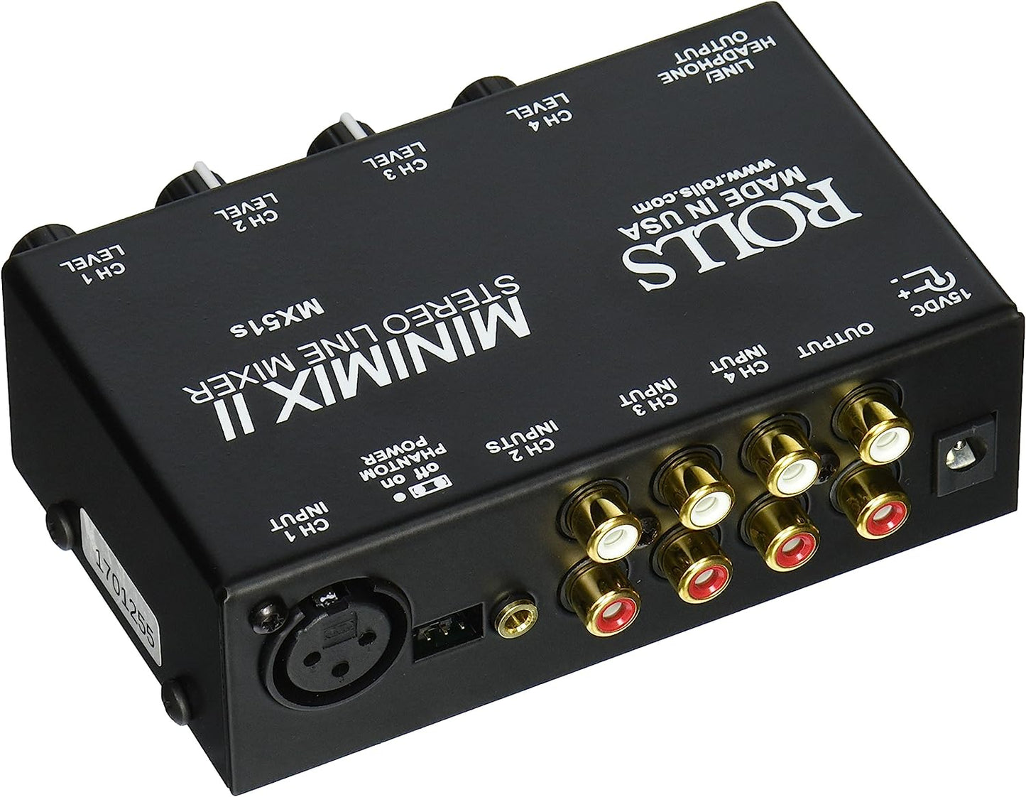 Rolls MX51S Mini Mix 2 Four-Channel Stereo Line Mixer (Like New)