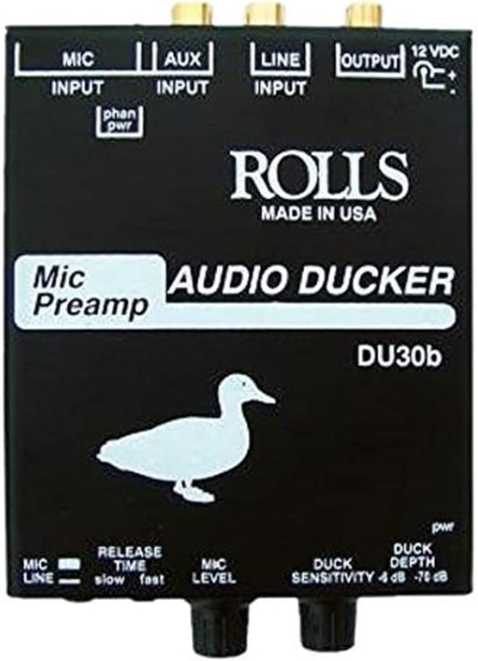 Rolls DU30b Amplifier Microphone Preamplifier/Audio Ducker | 20 Hz - 40 kHz (Used)