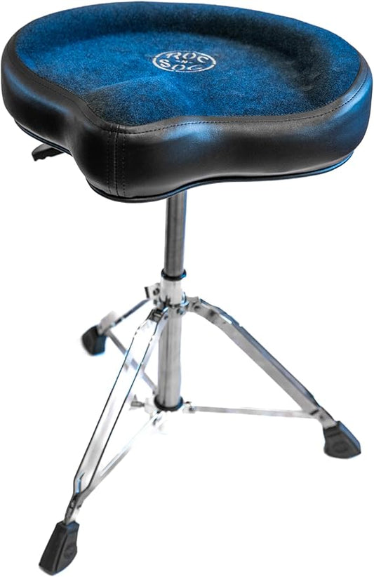 ROC-N-SOC Nitro Gas Drum Throne with Original Saddle, Metal Finish - Blue (Used)