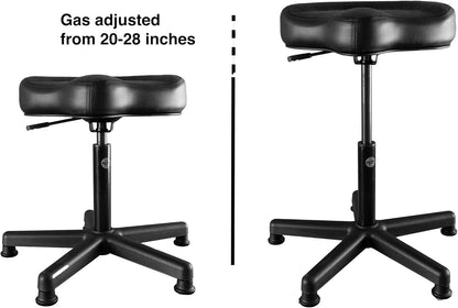 ROC-N-SOC Lunar Series L-Shaped Modern Metal Hydraulic Gas Lift Drum Throne (Like New)