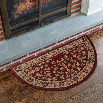 Uniflame W-5515 Endless Summer R-2000 44" Hand-Tufted Hearth Rug, Red/Beige (Like New, No Retail Box)