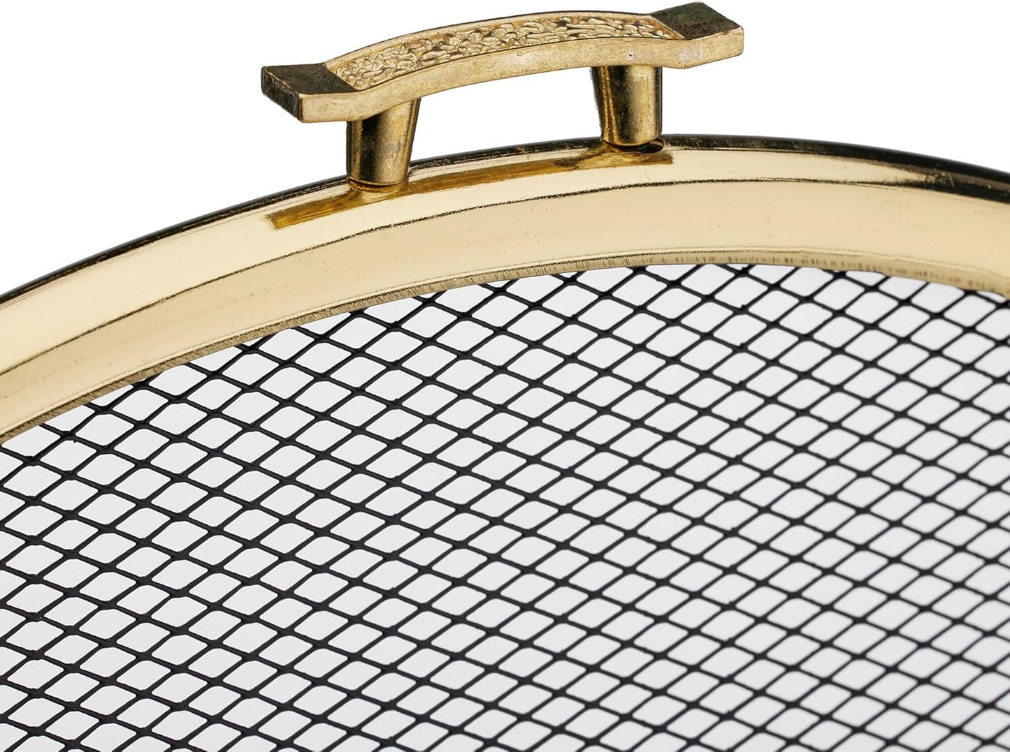 UniFlame S41010PB 4-Panel Polished Brass Fireplace Screen 52"x32" Classic (Like New)