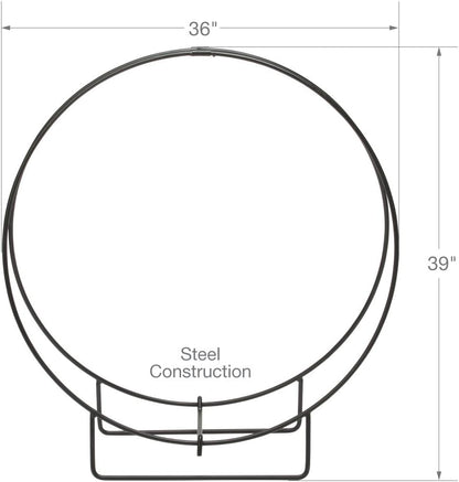 UniFlame W-1836 Log Hoop Ring with 1/2" Solid Stock, 36" - Black (Like New)