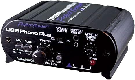 ART USB Phono Plus Rugged All-Aluminum Case Preamplifier Audio Interface (Used)