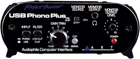 ART USB Phono Plus Rugged All-Aluminum Case Preamplifier Audio Interface (Used)