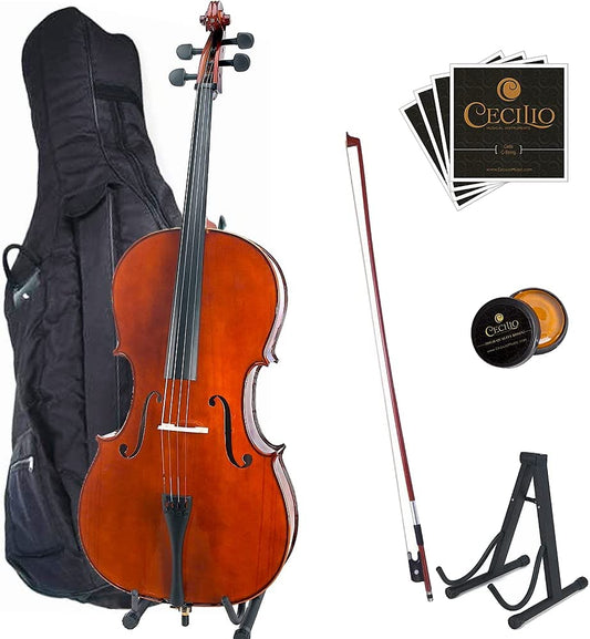 Cecilio Student 1/8CCO-200 Cello Kit with Soft Case, Stand, 1/8 - Varnish (Used)