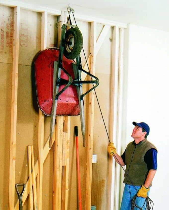 HARKEN Hoister 10ft Overhead Garage Storage Lift System for Bike/Ladder - Red (Like New)