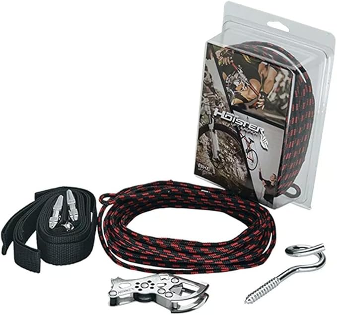 HARKEN Hoister 10ft Overhead Garage Storage Lift System for Bike/Ladder - Red (Like New)