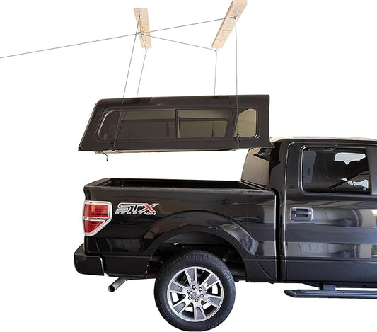 HARKEN Truck Cap Garage Hoist System 200lb Capacity – 4-Point Lift, 10ft Ceiling (Like New)