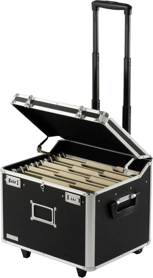 Vaultz Portable File Storage Box with Handle 14.5" x 17.5" x 15.5" Letter/Legal (Like New)