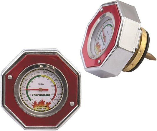 Mr. Gasket 2471R Domestic Thermocap Indicates Colant Temperature 16 Psi-Red (New)
