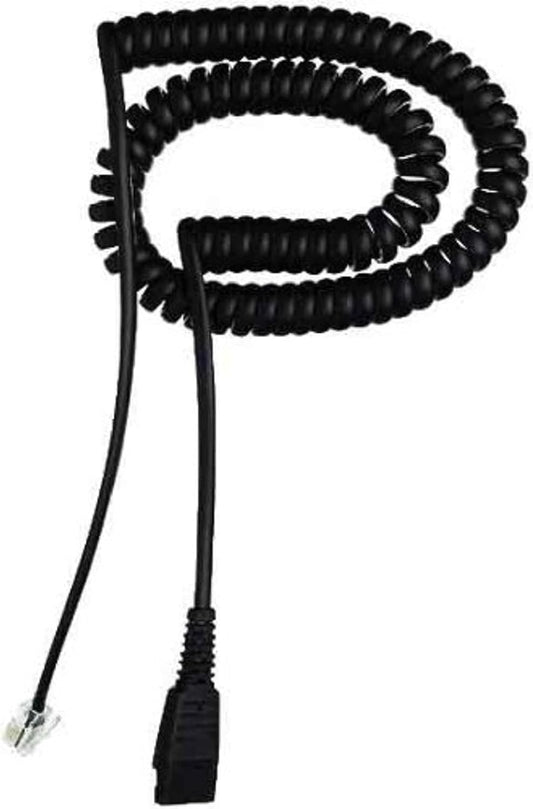 Jabra 8800-01-01 Direct Connect Cord QD-RJ-9 Coiled Cord - Black (New)