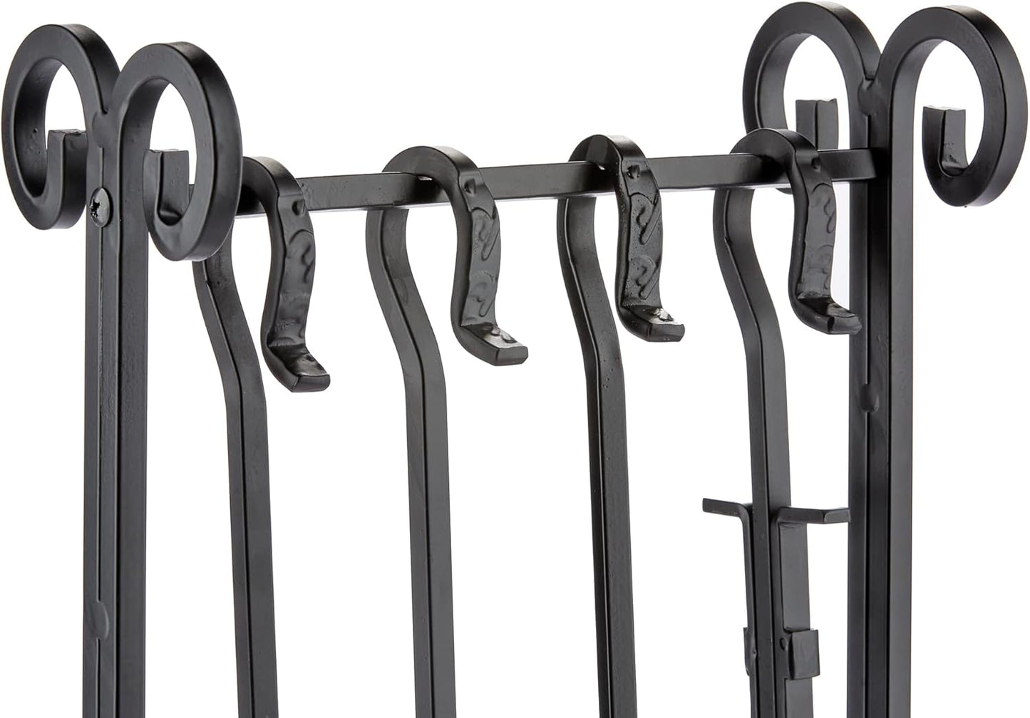 UniFlame F-1111 5pcs Compact Fireplace Steel Tool Set, Heavy Duty In-Line Stand (Like New)