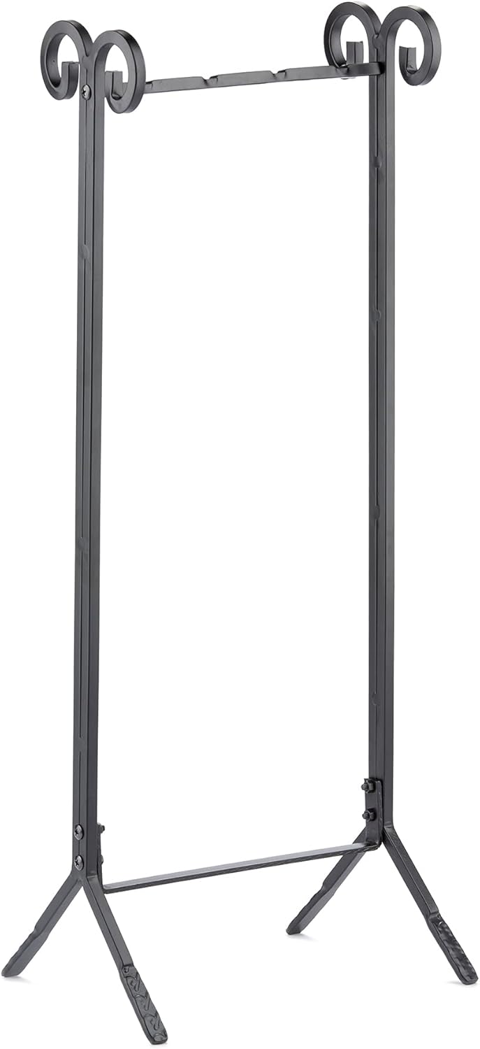 UniFlame F-1111 5pcs Compact Fireplace Steel Tool Set, Heavy Duty In-Line Stand (Like New)