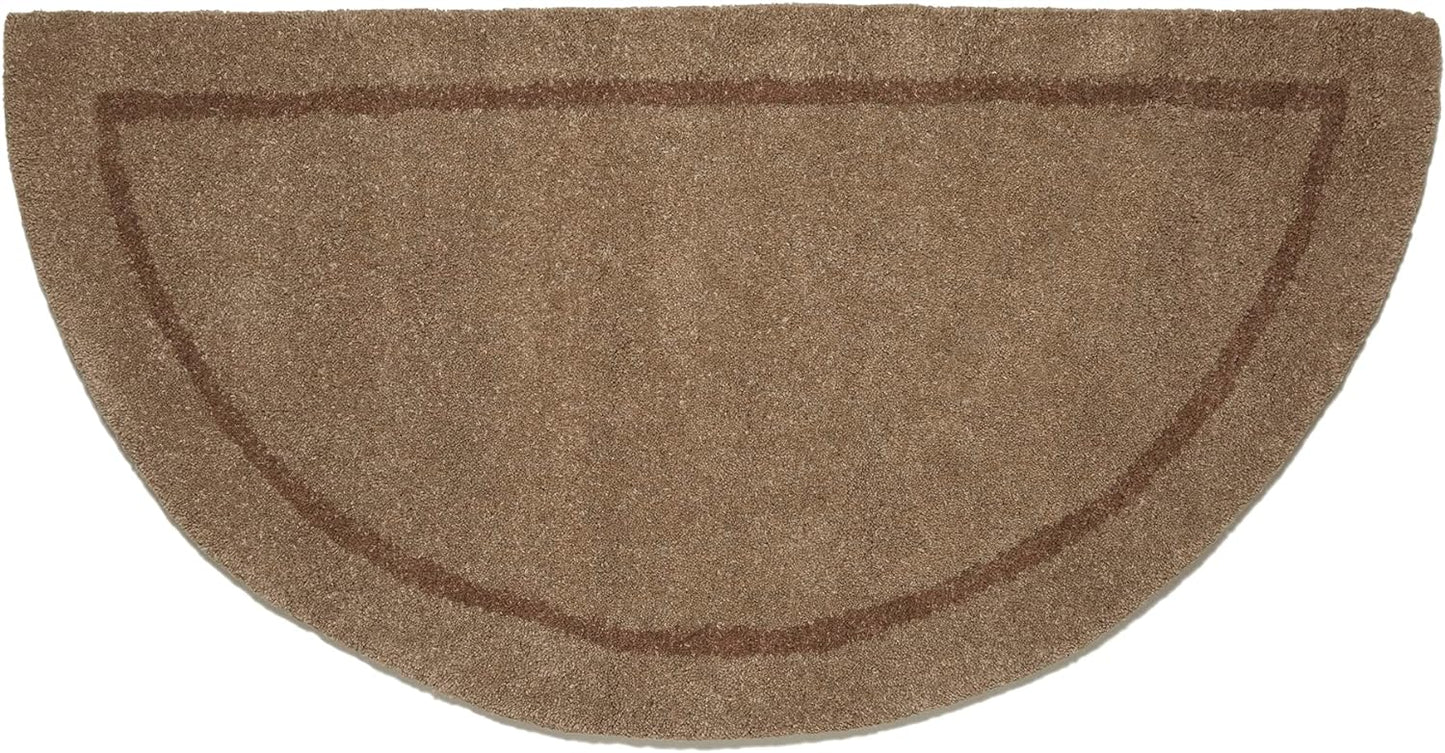 Uniflame R-1000 Hand Tufted Semicircular 100% Wool Rug, 44"L x 22"W - Beige-- (Used, No Retail Box)