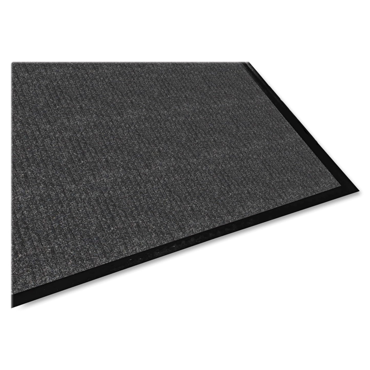 Genuine Joe Vinyl Backing 4 ft x 6 ft Indoor Solid Floor and Door Mat - Charcoal (Used)