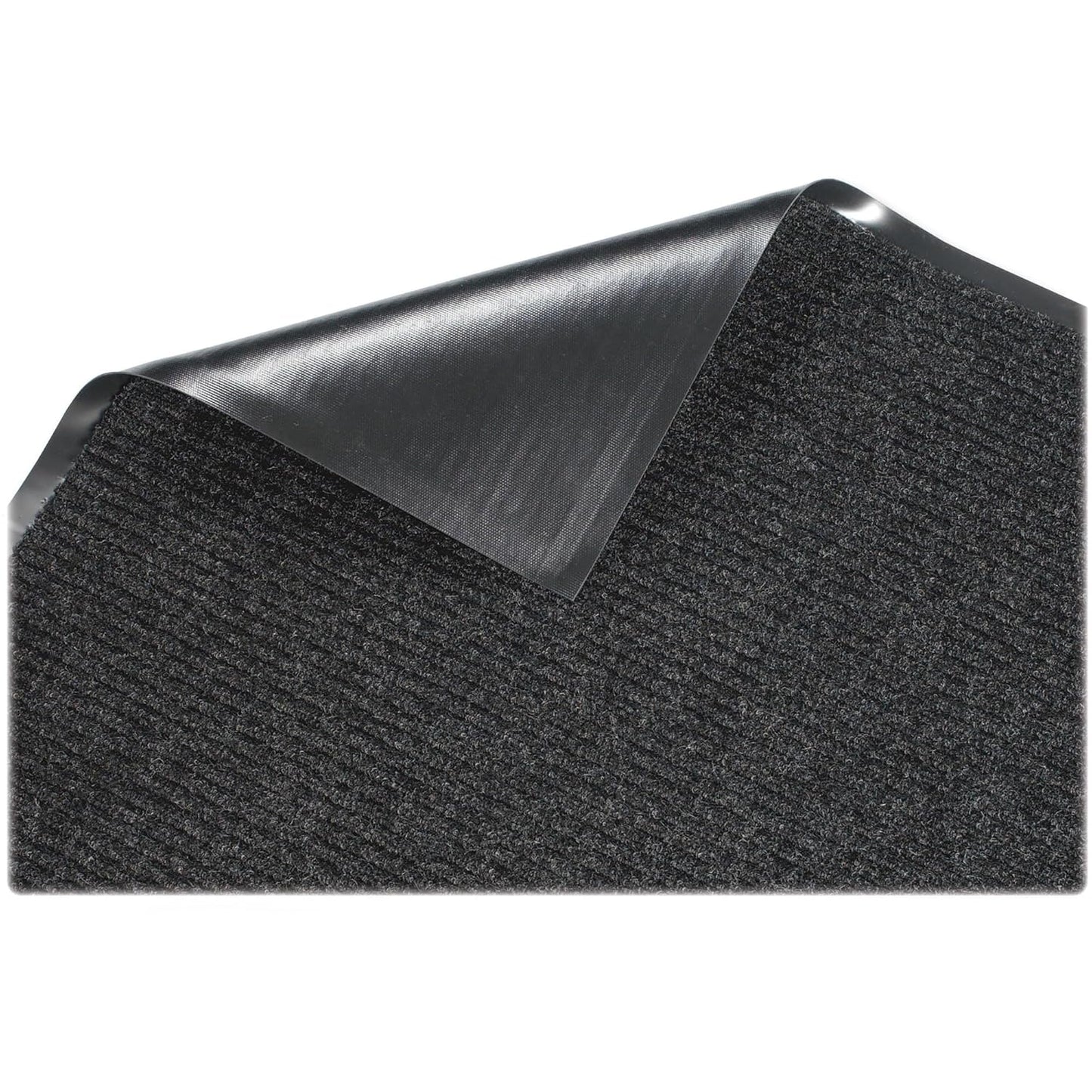 Genuine Joe Vinyl Backing 4 ft x 6 ft Indoor Solid Floor and Door Mat - Charcoal (Used)