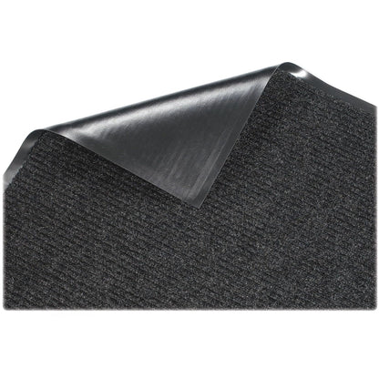 Genuine Joe Vinyl Backing 4 ft x 6 ft Indoor Solid Floor and Door Mat - Charcoal (Used)