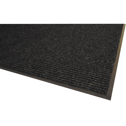 Genuine Joe Vinyl Backing 4 ft x 6 ft Indoor Solid Floor and Door Mat - Charcoal (Used)