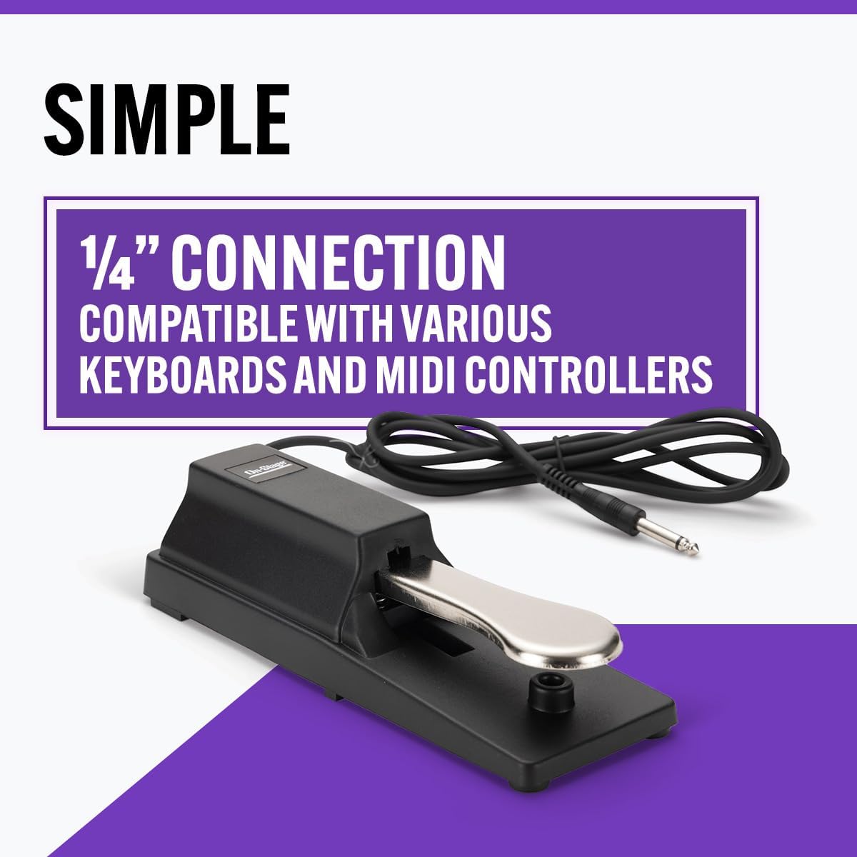 OnStage KSP100 Universal 9 Volts Sustain Keyboard Pedal, Black (Like New)