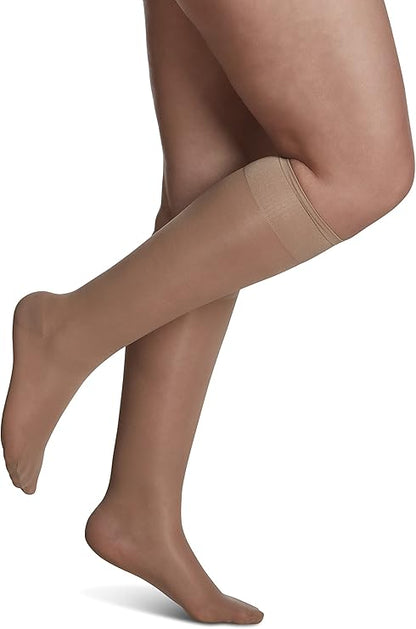 Sigvaris Sheer Fashion 15-20mmHg Durable & Soft Thigh-Highs Socks for Women (Like New)
