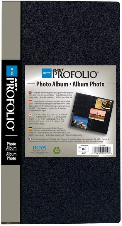 Itoya ProFolio Photo Album Set of 5 - Photo Books for 4x6 Photo Prints, Black (Like New)