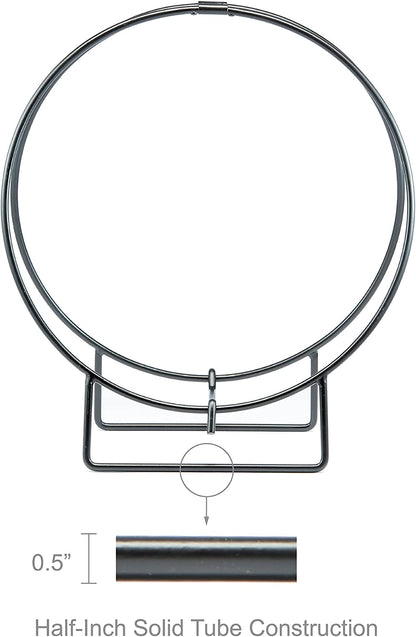 UniFlame W-1890 Iron Log Hoop with 1/2" Solid Stock Tool, Finished Black (Like New)