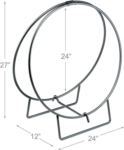 UniFlame W-1890 Iron Log Hoop with 1/2" Solid Stock Tool, Finished Black (Like New)