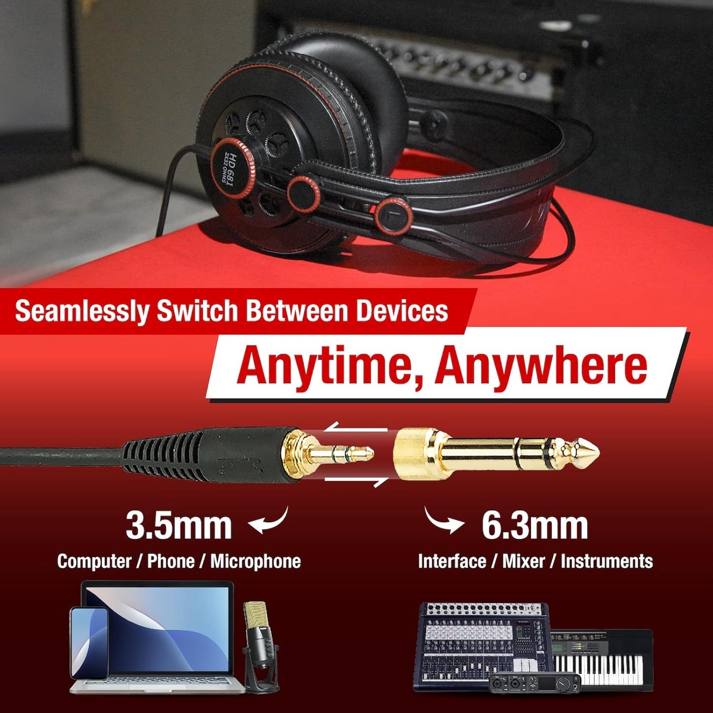 Superlux HD 681 Dynamic Semi-Open Black On-Ear Headphones 10Hz-30kHz 32 Ohm 98dB (Used)