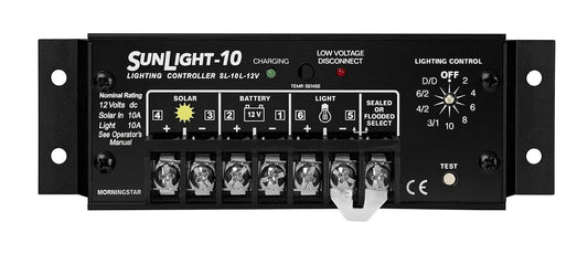 Morningstar SL-10L-12V Sunlight Solar Charge Controller for Battery Regulator (Like New)