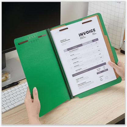 Universal Modern Cardboard Pressboard Classification File Folders, Emerald Green (Like New)