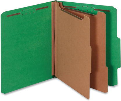 Universal Modern Cardboard Pressboard Classification File Folders, Emerald Green (Like New)