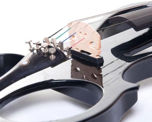 Cecilio 4/4 CEVN-1BK Solid Wood Electric/Silent Violin W/ Ebony Fittings, Black (Used)