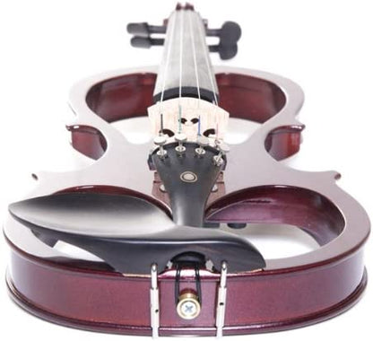 Cecilio 4/4CEVN-1NA Silent Electric Solid Wood Violin w/Ebony Fittings, Mahogany (Like New)