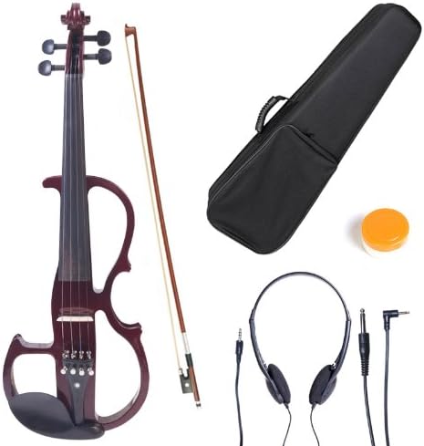 Cecilio Silent Electric Solid Wood Violin w/ Ebony Fittings, Electric Violin Kit (Like New)