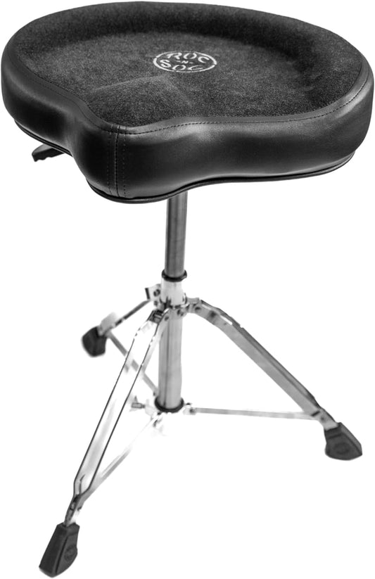 ROC-N-SOC Nitro Gas Round Shape Drum Throne with Original Saddle, Black (Like New)
