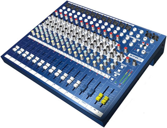 Soundcraft EPM12 Corded Electric 12-Channel XLR Auxiliary Audio Mixer, 230 Volts (Used)