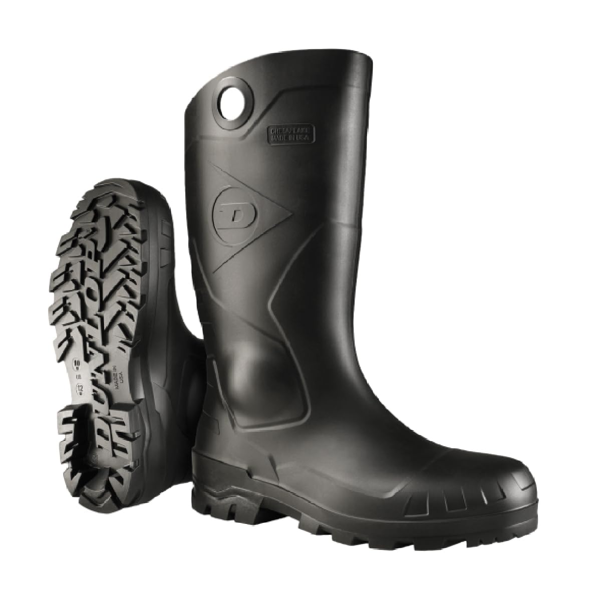 Dunlop Chesapeake Platform Heel Rubber Boots with Steel Toe for Men and Women (Like New, Damaged Retail Box)
