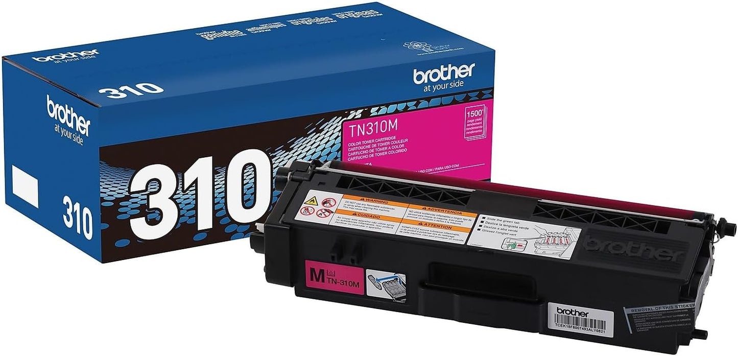 Brother TN310M Color Laser Magenta Toner Cartridge for Home & Offices - Magenta (New)