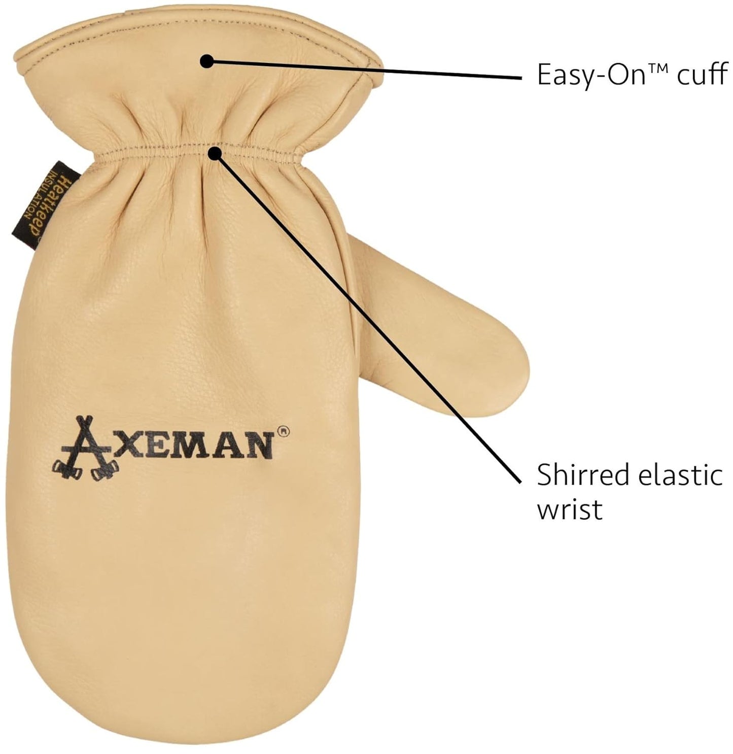 Kinco 1930-XL Axeman Lined Grain Cowhide Leather Mitt for Men, Highly Durable (Like New)