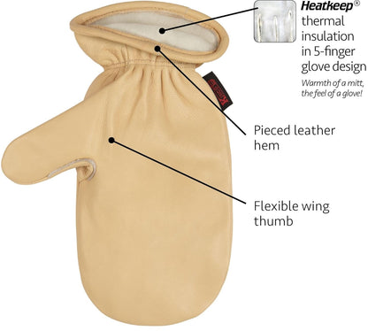 Kinco 1930-XL Axeman Lined Grain Cowhide Leather Mitt for Men, Highly Durable (Like New)