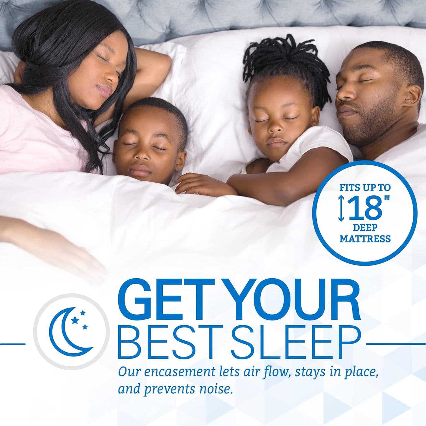 SafeRest Cotton Mattress Protector with Zipper Closure, King - 12-15" Deep (New)