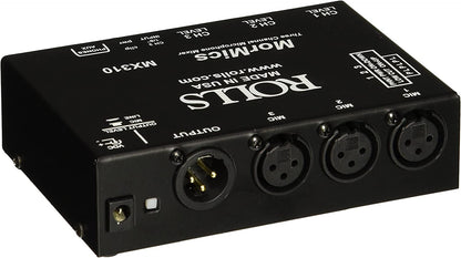 Rolls MX310 3 Channels Corded Electric Microphone Mixer/Combiner - Black (Used)