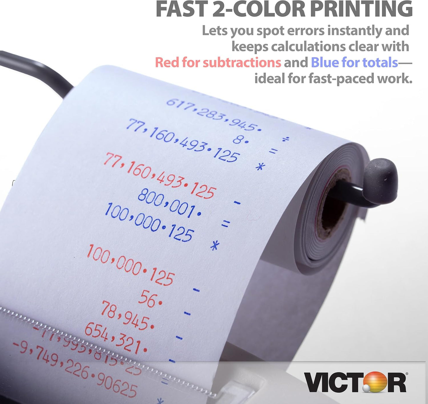 Victor 1208-2 Compact and Reliable Printing Calculator with 12 Digit LCD Display (Like New)