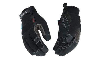 Kinco 2051-XL Lined Waterproof Cold Weather Velcro Adults Gloves, Black, X-Large (Like New)