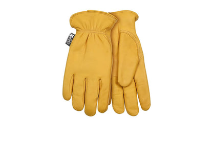 Kinco - Women's Golden Full Grain Deerskin Leather Insulated Gloves, Medium (Like New)